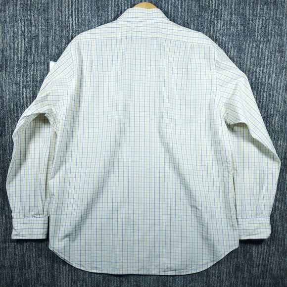 Polo Ralph Lauren Shirt Mens 17.5 36/37 White Blue Check Regent Button Up Pony - Picture 3 of 11